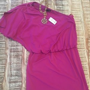 White House Black Market 1 shoulder dress NWT.